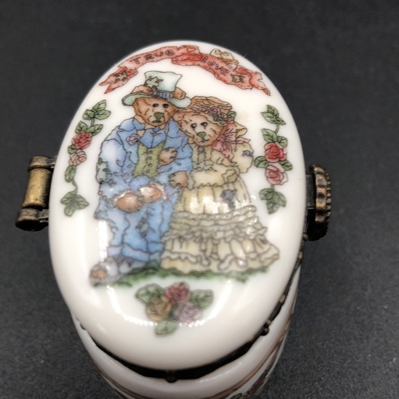 Vintage Boyds Bears "GRENVILLE & BEATRICE TRUE LOVE " WEDDING Hinged Box 3E. - Picture 4 of 11